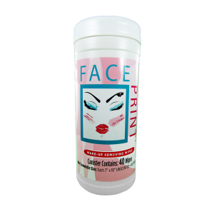 Face Print Makeup Removing Wipes: One Canister (40ct)