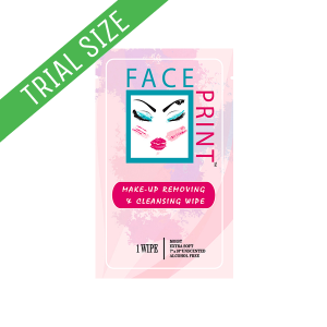 Face Print Makeup Removing Wipes:  Trial Size (1ct)